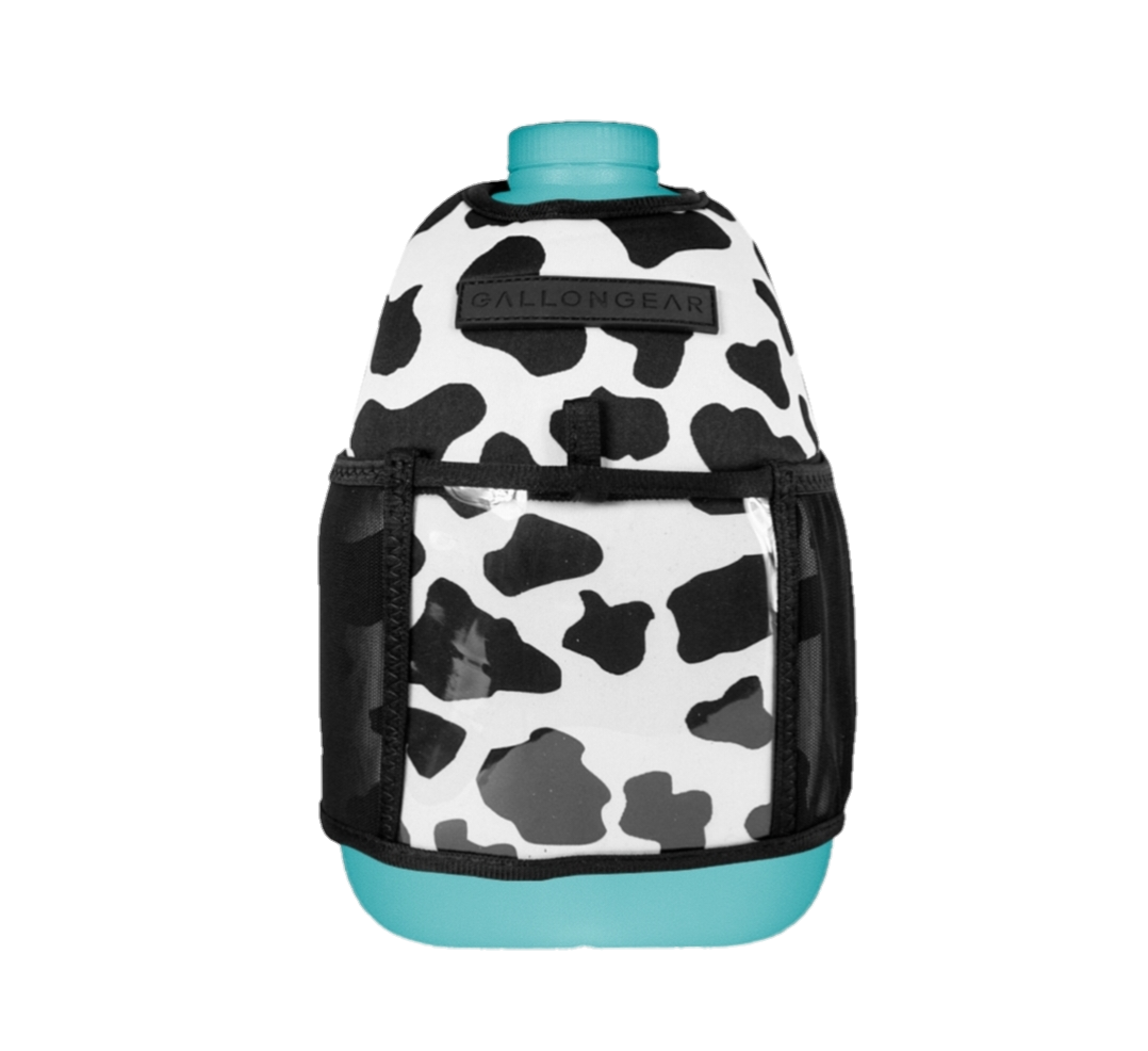 Cow Design Aqua Teal Bottle Combo